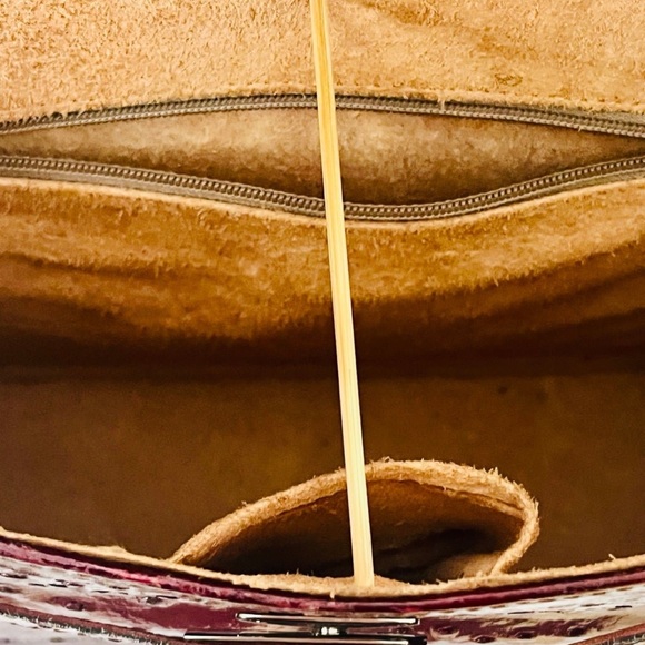 Vintage Burgundy Ostrich Leather Handbag - Picture 14 of 15